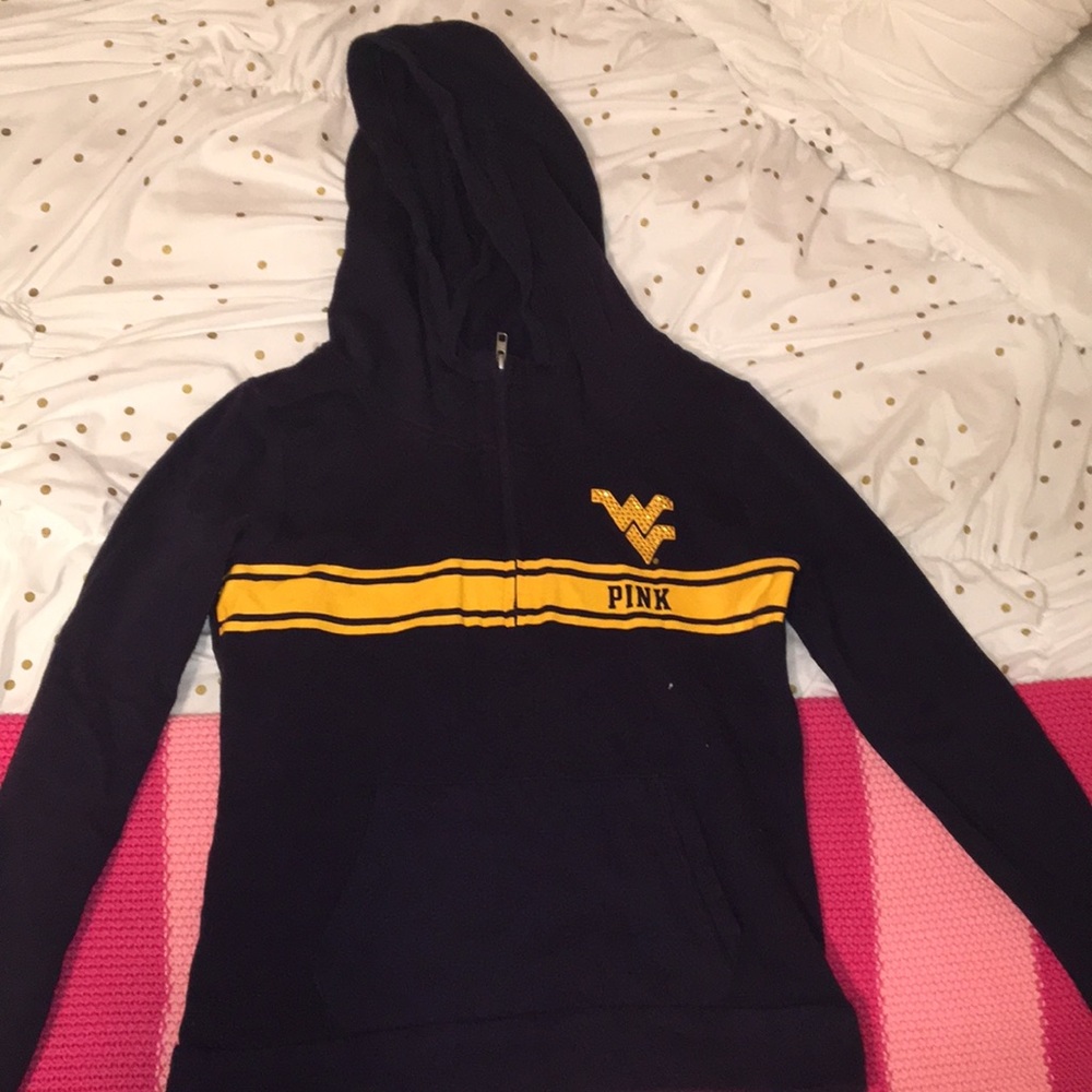 West Virginia University PINK Half Zip